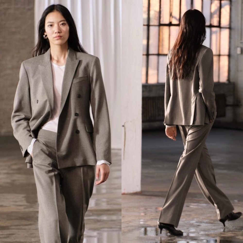 Zara Double Breasted Wool Oversized Blazer - XS